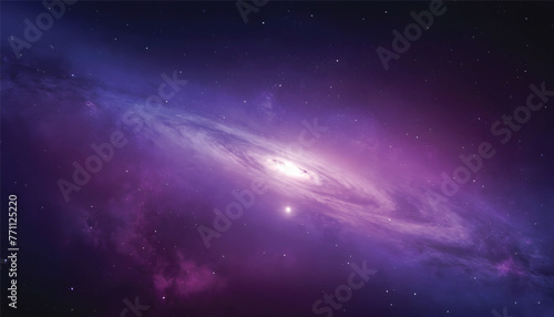 Space background with spiral galaxy and stars night