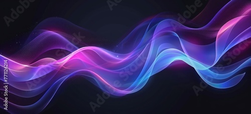Neon light wave lines abstract design.. Neon Gradient colorful background wallpaper. Neon light Gaming theme.
