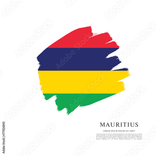 Vector illustration design of the Republic of Mauritius flag
