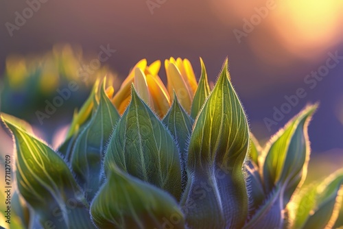 A Glimpse into New Beginnings: The Intricate Detail of a Sunflower Seed Sprouting in the Warmth of Spring