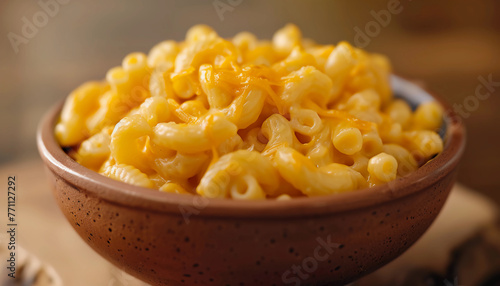 Creamy and Cheesy Mac and Cheese, Topped with a Golden Crust, Perfect for a Comforting Homemade Meal or Side Dish