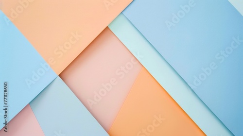 Geometric abstract pastel color paper background,