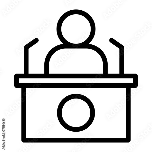headmaster line icon