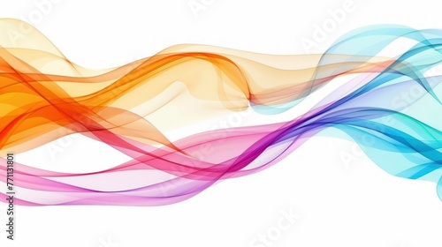 abstract colorful music waves ,Abstract spectrum vector lines white background. Transparent design element