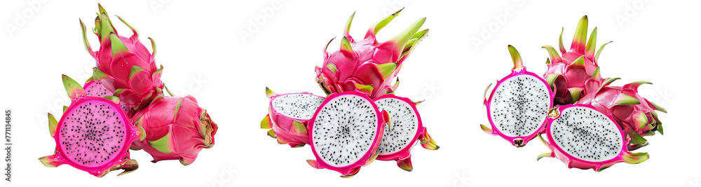 Collection of PNG. Dragon fruit isolated on a transparent background. Collection of PNG. Dragon fruit isolated on a transparent background.