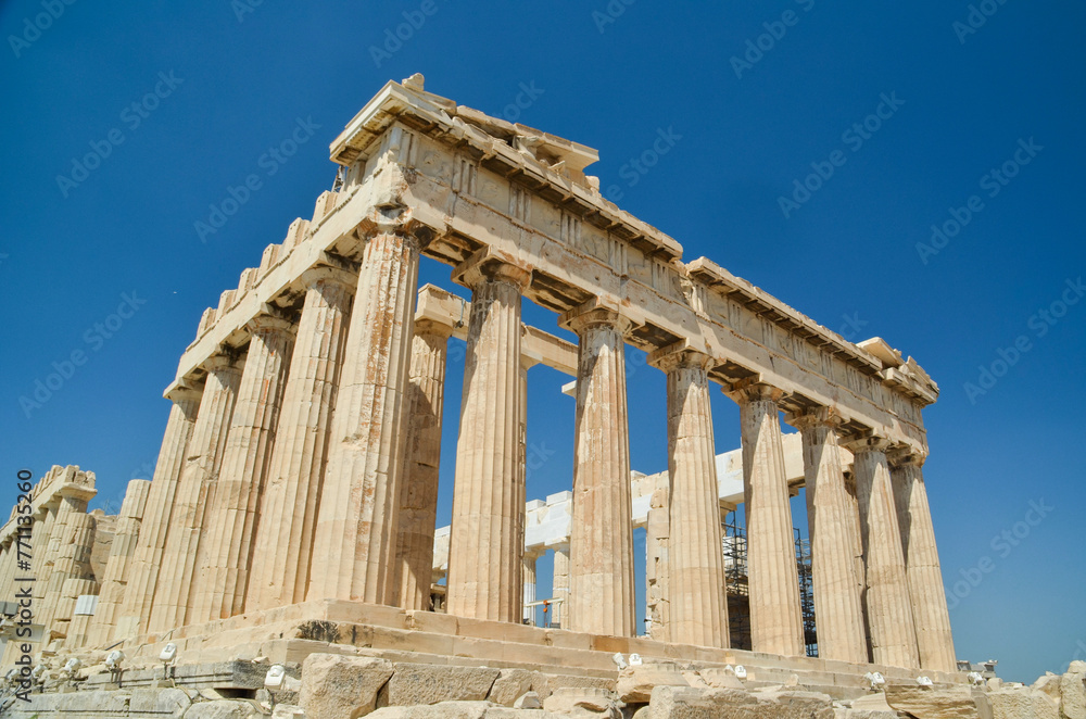 greece parthenon summer sunny day bue sky athens greece parthenon summer sunny day bue sky athens