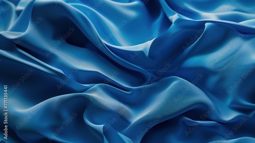 Obraz premium Abstract Blue fabric wave Background
