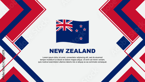 Wallpaper Mural New Zealand Flag Abstract Background Design Template. New Zealand Independence Day Banner Wallpaper Vector Illustration. New Zealand Banner Torontodigital.ca