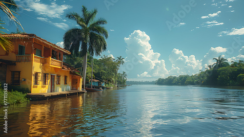 houses on the river bank, Manaus © MAamir