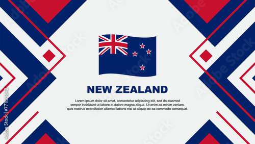 Wallpaper Mural New Zealand Flag Abstract Background Design Template. New Zealand Independence Day Banner Wallpaper Vector Illustration. New Zealand Illustration Torontodigital.ca
