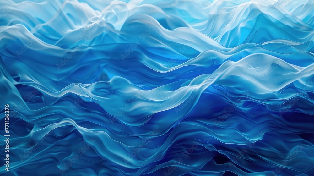 Obraz premium Abstract Blue fabric wave Background