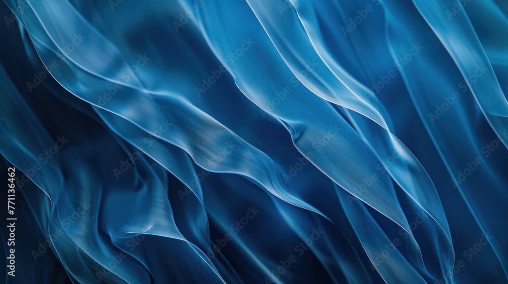 Fototapeta premium Abstract Blue fabric wave Background