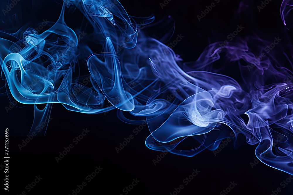custom made wallpaper toronto digitalColorful Abstract Smoke Pattern on Dark Background, Artistic Design Element.