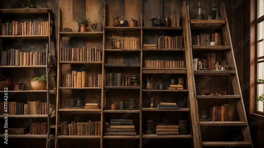Old book shelves Old book shelves