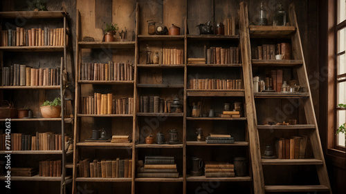 Old book shelves