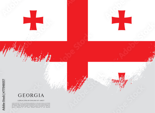 Flag of Georgia, brush stroke background