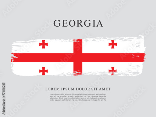 Flag of Georgia, brush stroke background