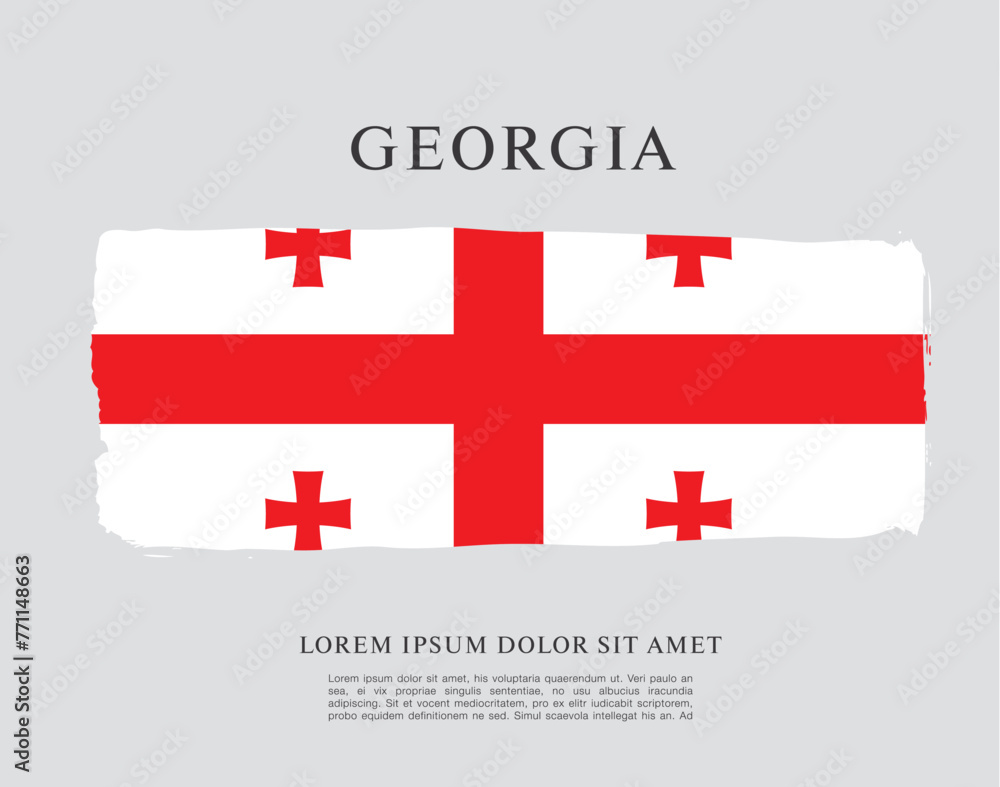 Flag of Georgia, brush stroke background