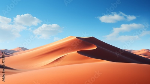 Desert landscape with towering sand dunes