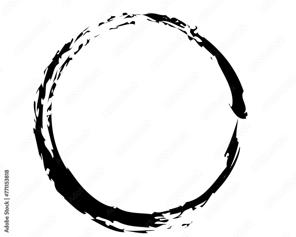 Paintbrush stroke, paint circle element, Round circular banner frames and border Paintbrush stroke, paint circle element, Round circular banner frames and border
