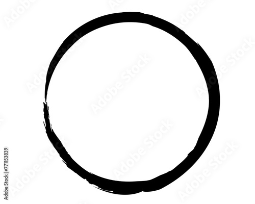 Paintbrush stroke, paint circle element, Round circular banner frames and border