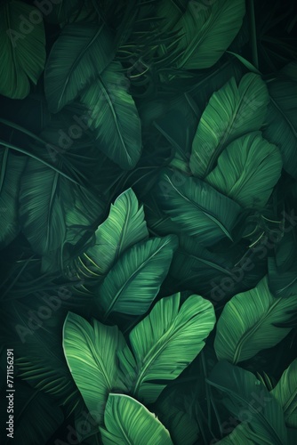 Tropical leaves pattern