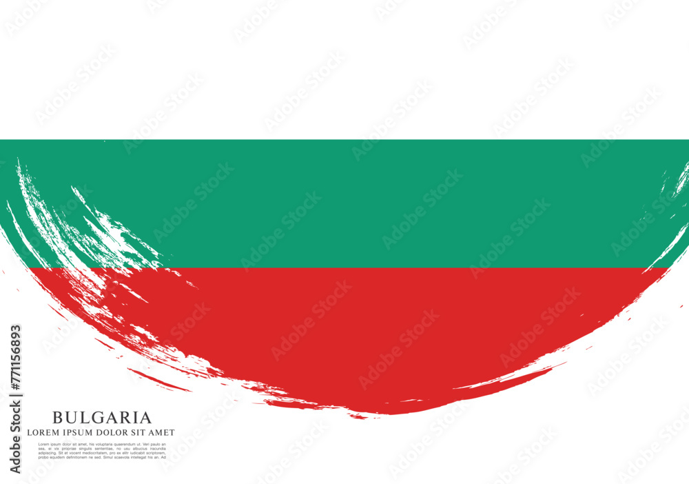 Vector illustration design of Bulgaria flag layout - obrazy, fototapety, plakaty 
