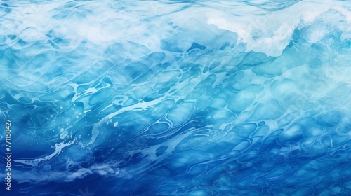 abstract blue color water wave pure natural swirl pattern texture background photography AI generated illustration