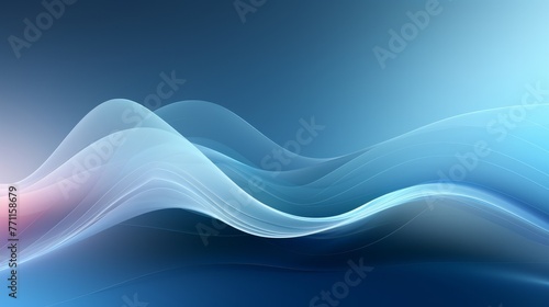 Abstract digital waves in cool blue tones symbolizing the integration of technology and modernity in daily life AI generated illustration