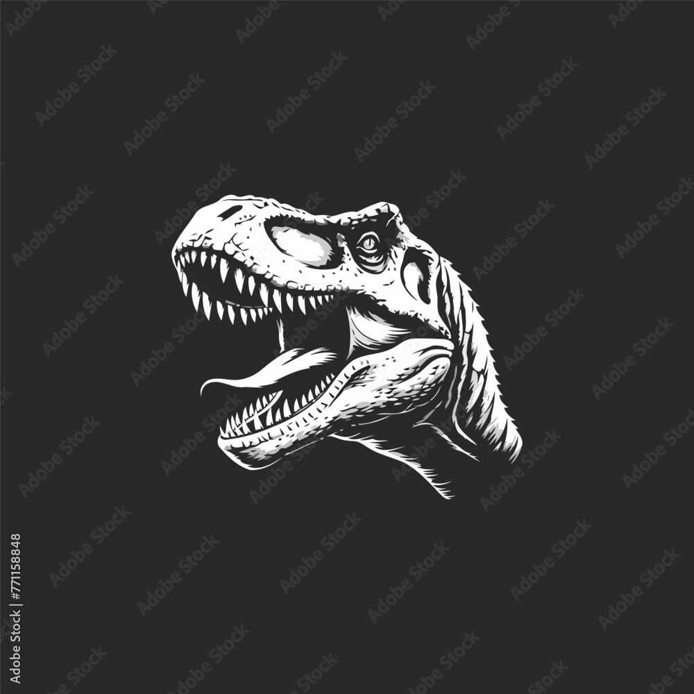 Fototapeta premium Dinosaur logo design vector illustration