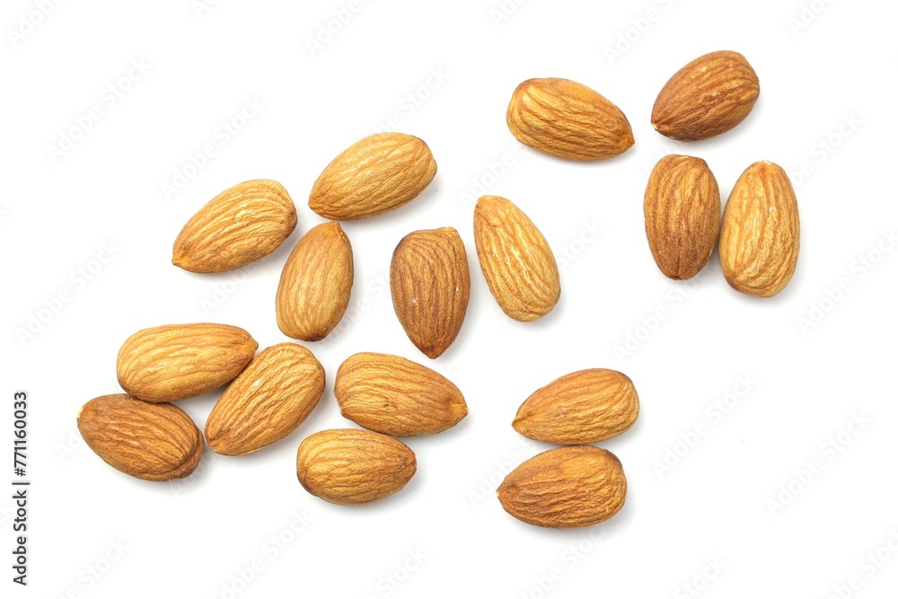 almonds isolated on white background almonds isolated on white background