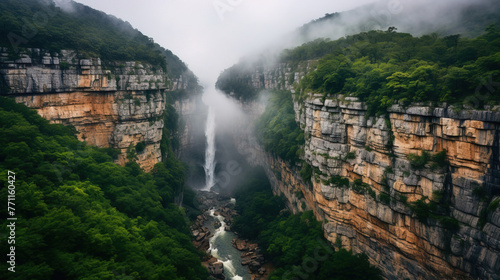 view of the mountains covered in clouds.