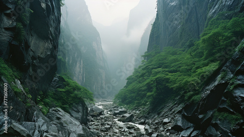 view of the mountains covered in clouds.