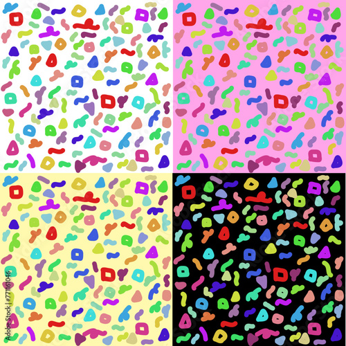 Cute lines in various colors, seamless, pattern