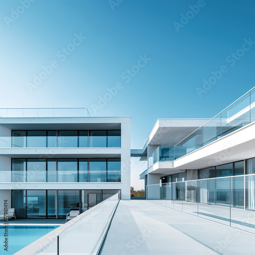 minimalist building architecture,created with Generative AI tecnology. © henvryfo