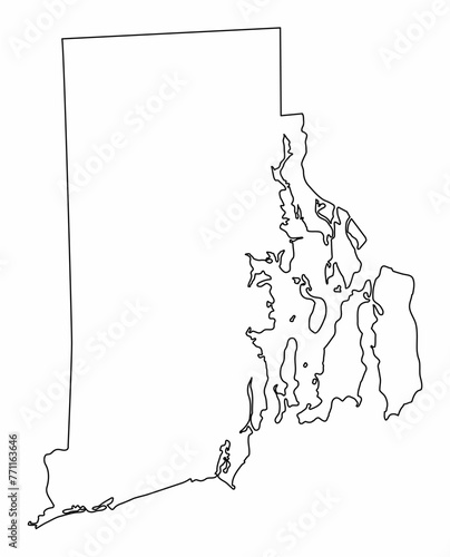 Rhode Island outline map