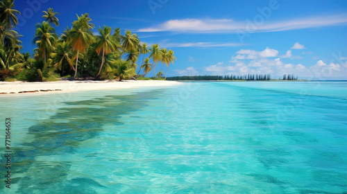 beach with palm trees. © Shades3d