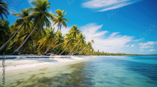 beach with palm trees. © Shades3d