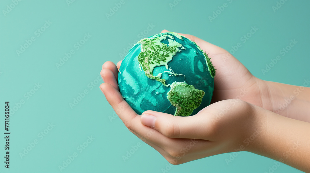 Hands Gently Holding a Delicate Globe Representing Environmental Care Hands Gently Holding a Delicate Globe Representing Environmental Care