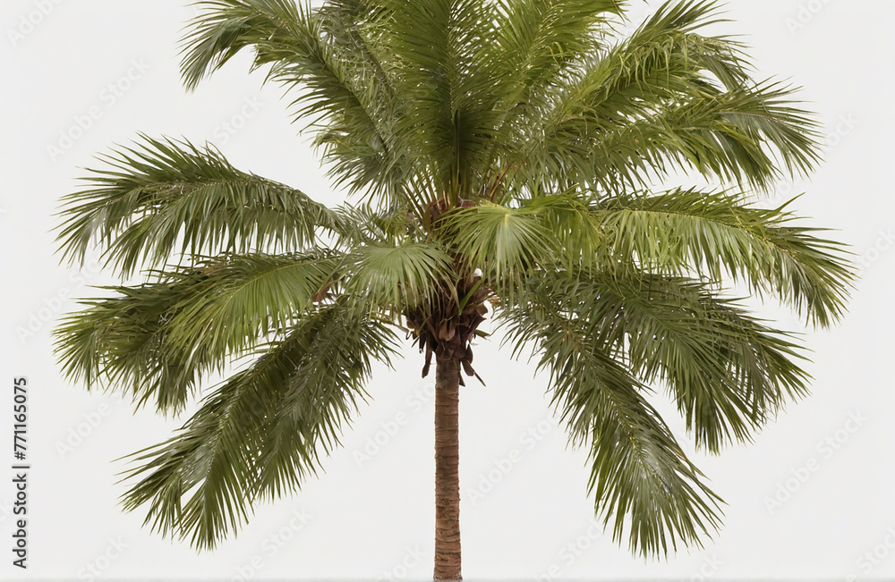Obraz premium Asian Palmyra palm, cut out on white background