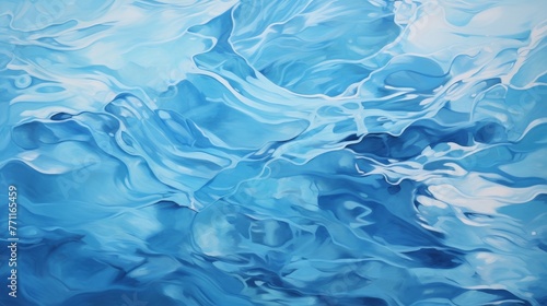 Abstract Water Ripples in Shades of Blue AI generated illustration