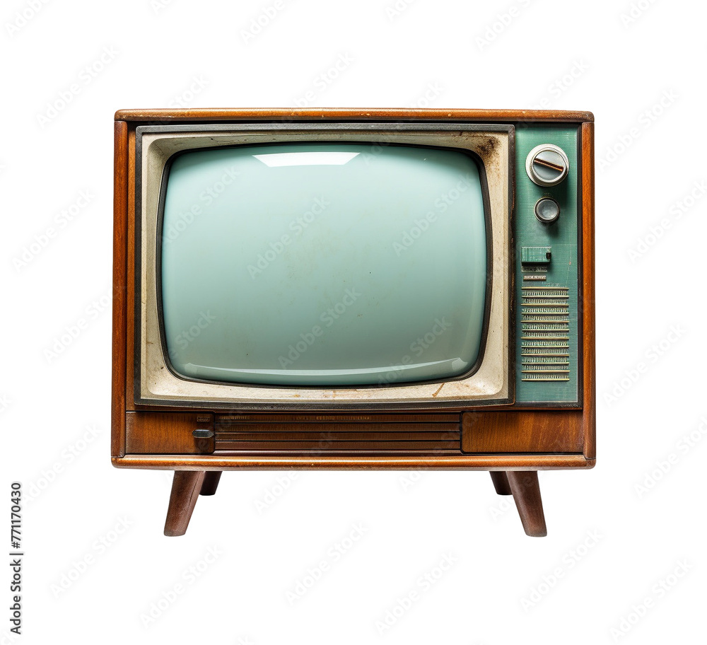 old retro tv isolated