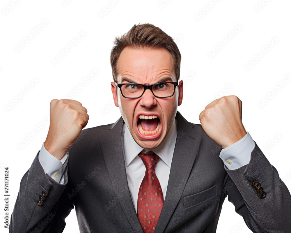 Business man with emotions and gesture transparent background Business man with emotions and gesture transparent background