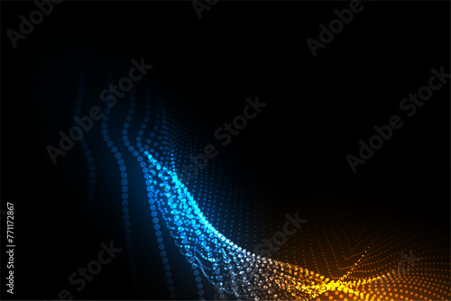 wavy style shiny particles wallpaper in dynamic flow motion