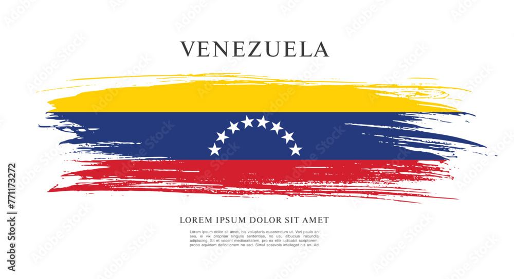 Flag of Venezuela, brush stroke background Flag of Venezuela, brush stroke background
