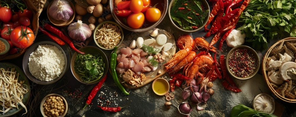 A tableau of hot pot ingredients each telling its own story A tableau of hot pot ingredients each telling its own story