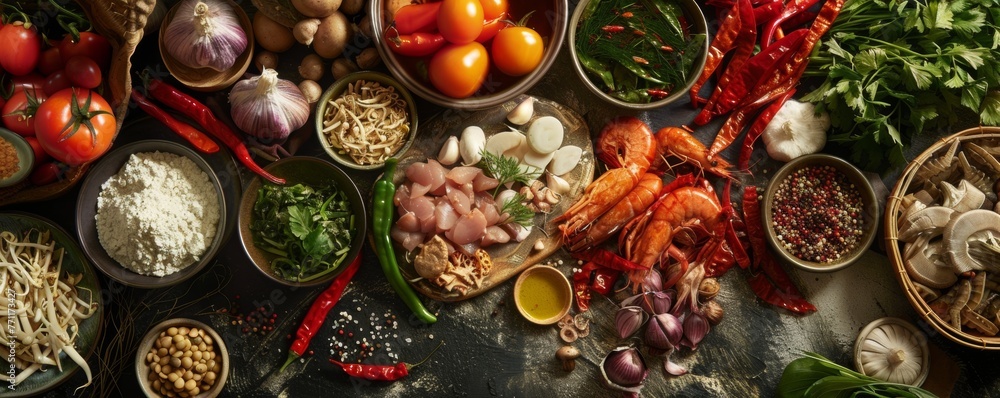 A tableau of hot pot ingredients each telling its own story