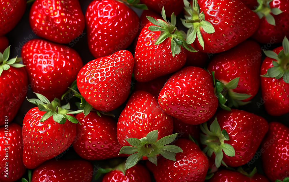 Close up of bright ripe fragrant strawberries background. Top view fruit scenery. Close up of bright ripe fragrant strawberries background. Top view fruit scenery.