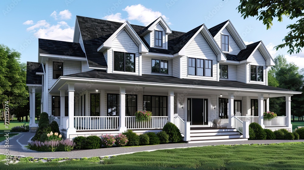 Fototapeta premium 3d rendering of house model design