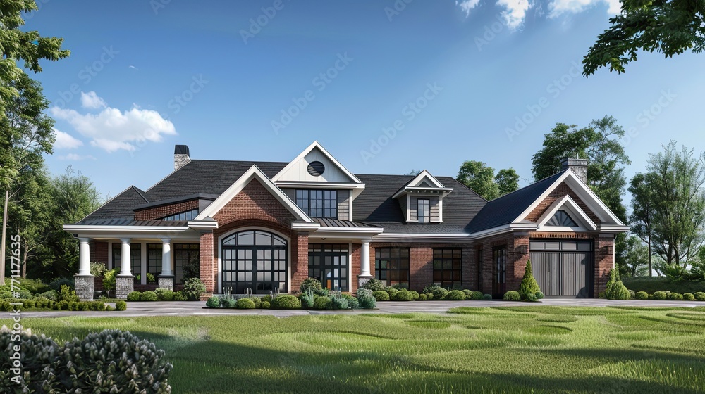 3d rendering of house model design